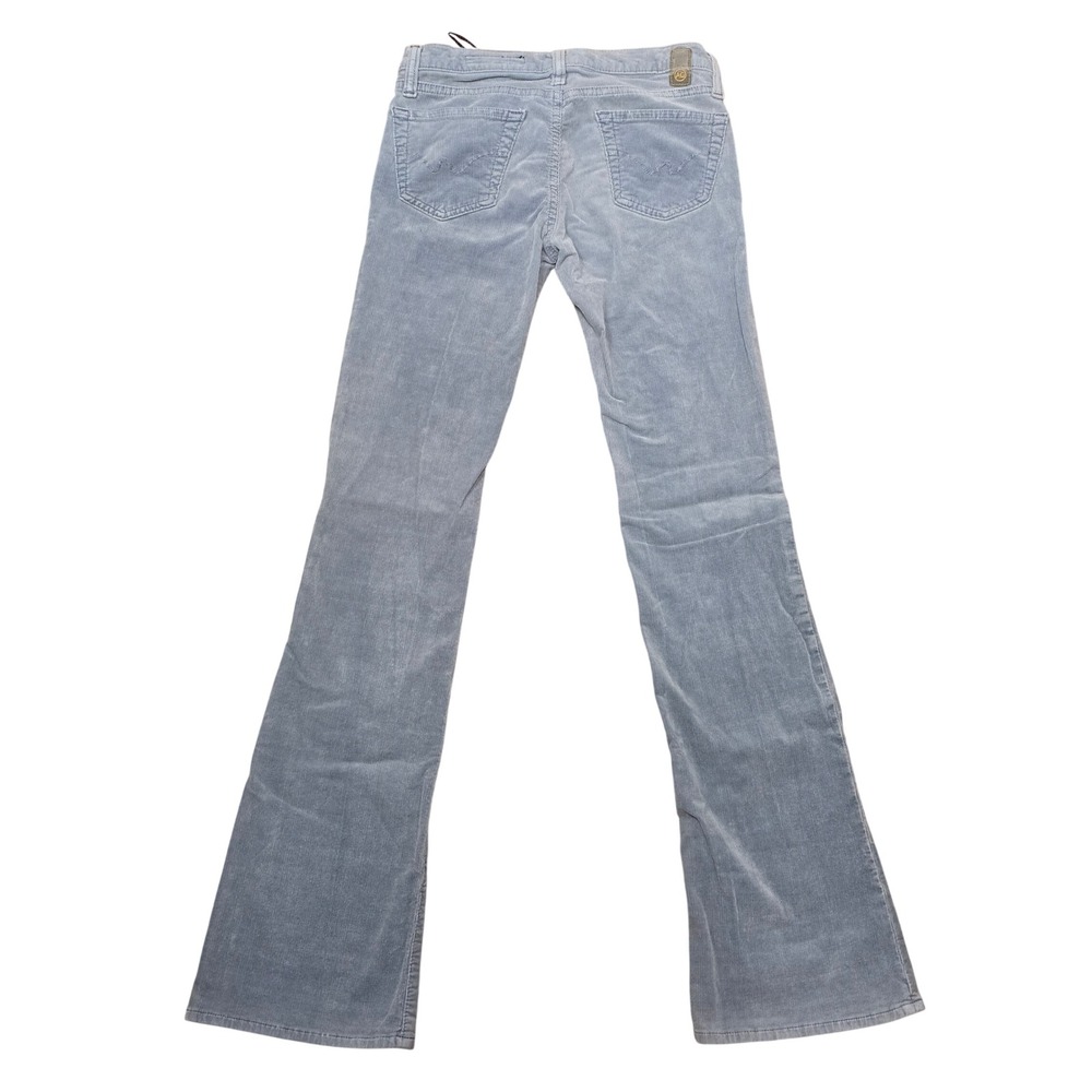 SMALL STAIN AG Seafoam Green Corduroy Low Rise Bootcut Pants 26 Y2K Flare Boho - Picture 2 of 6